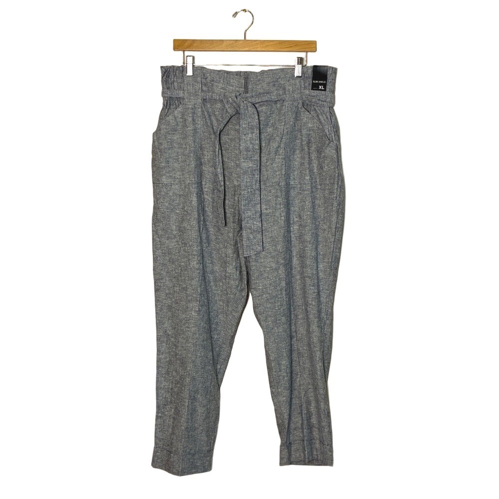 New NEW YORK‎ & Company 7TH Avenue XL Linen Cotton Stretch Slim Ankle Pants